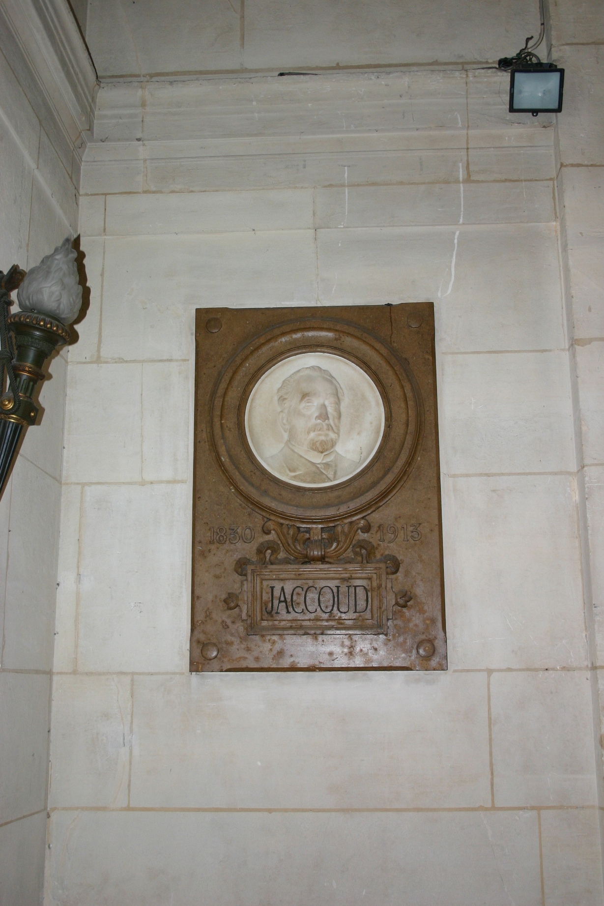 Sigismond Jaccoud's memorial tablet, Université Paris Descartes, Paris.JPG